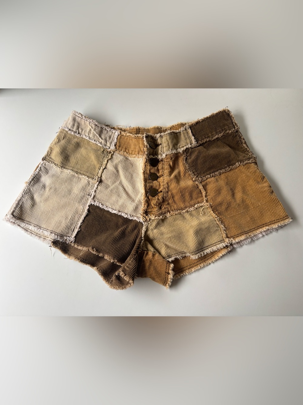 Vintage Y2K 90s Patchwork Corduroy Shorts